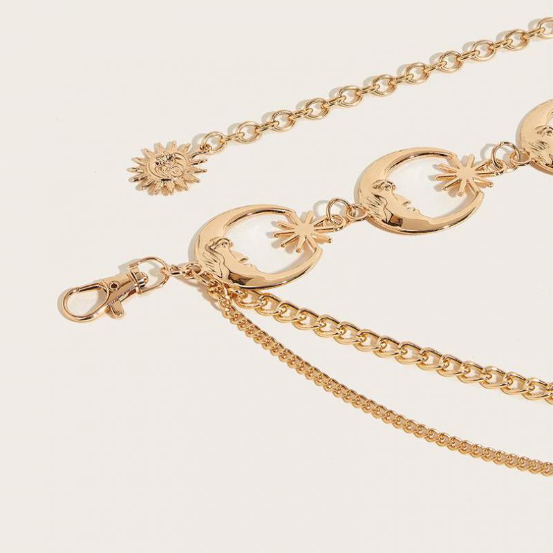 Women's Celestial Chain Belt - Wild Fable™ Gold M