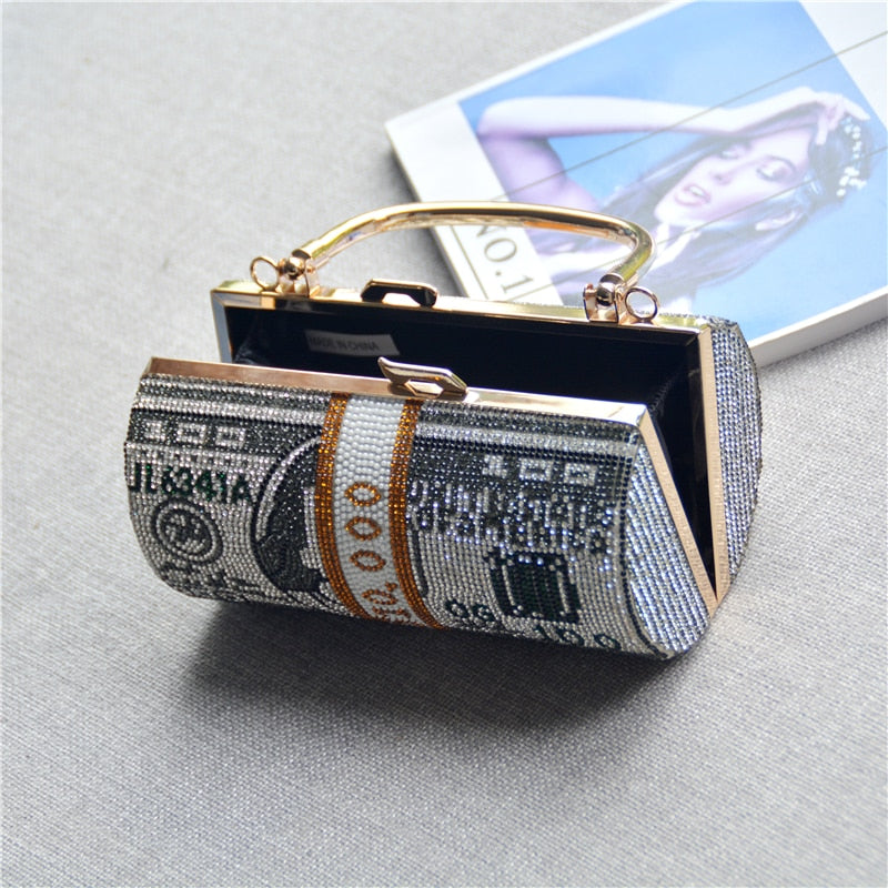 Rhinestone Money Bag