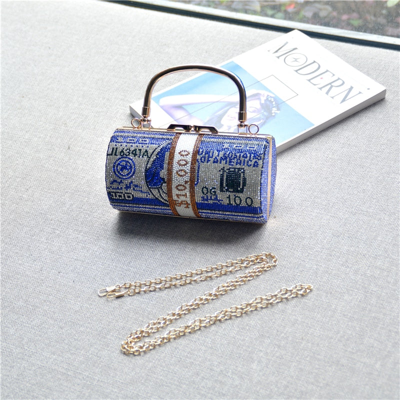 Rhinestone Money Bag