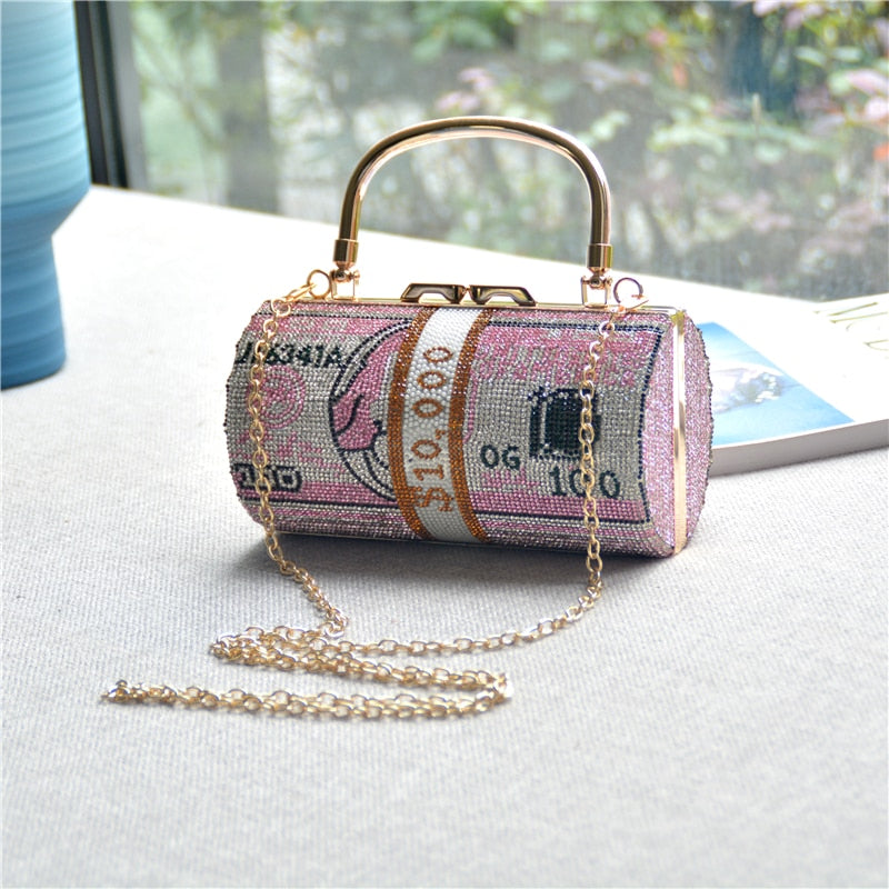 Rhinestone Money Bag