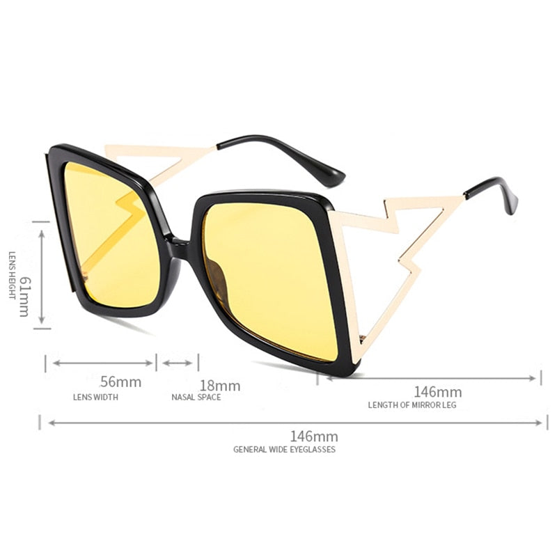 Oversized Artsy Square Sunglasses