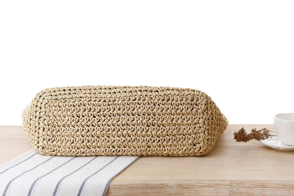 Woven Rattan Tote Bag