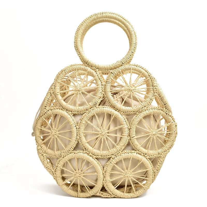 Round Wicker Bag