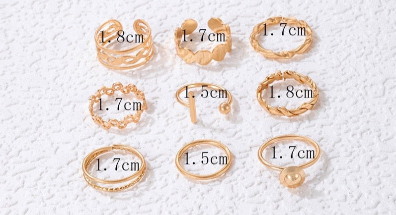 Multi Geo Rings Set