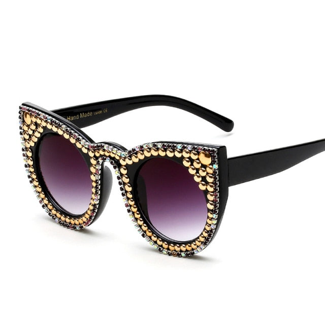 Pearl/Rhinestone Cat Eye Sunglasses