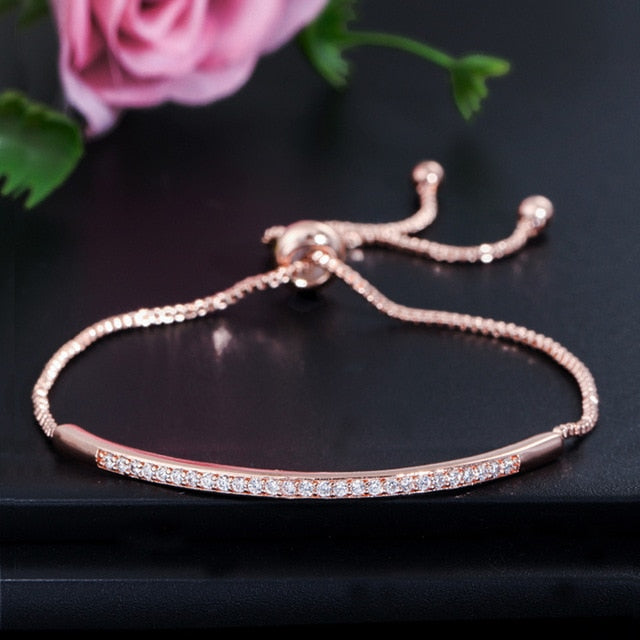 Luxurious Cubic Zirconia Slider Bracelet