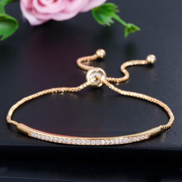 Luxurious Cubic Zirconia Slider Bracelet