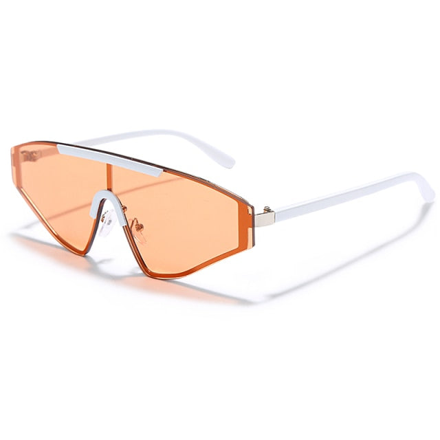 Oversized Rimless Geo Sunglasses