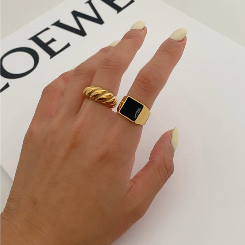Chunky Minimalist Gold/Silver Rings