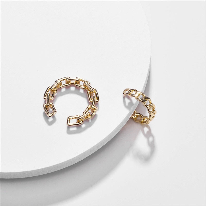 Geometric Cuff Earrings