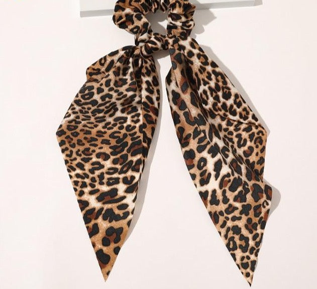 Leopard/Snake Print Scrunchie Hair Bows