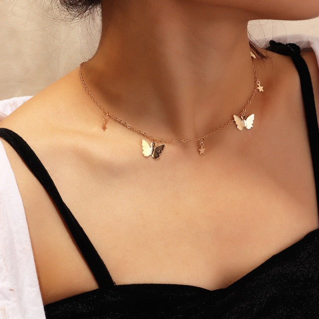 Angelic Butterfly Pendant Necklaces