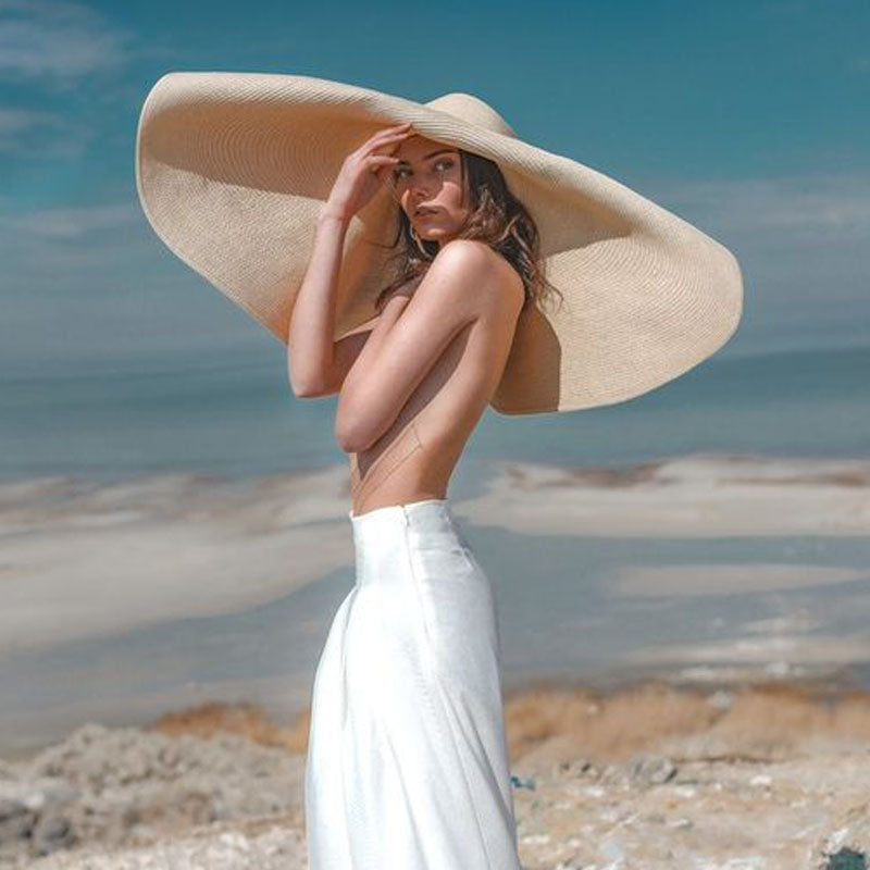 Oversized Straw Floppy Hat