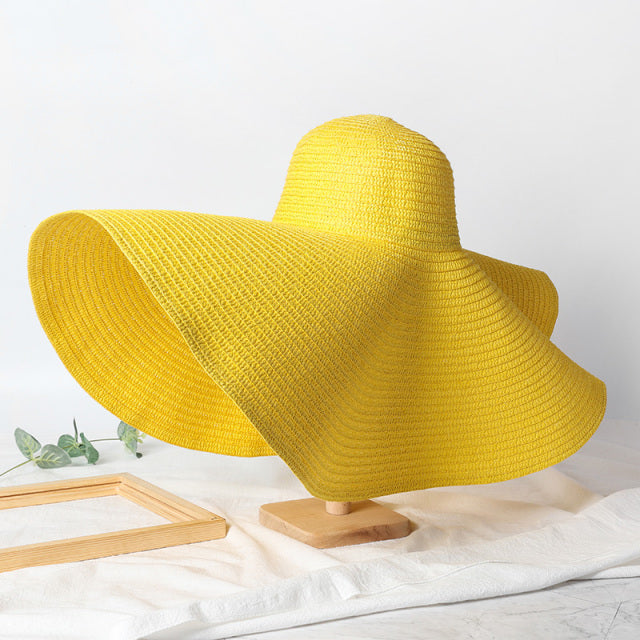 Oversized Straw Floppy Hat