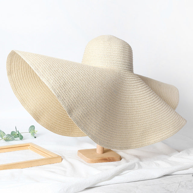 Oversized Straw Floppy Hat