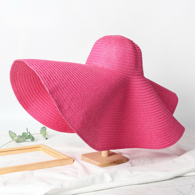 Oversized Straw Floppy Hat