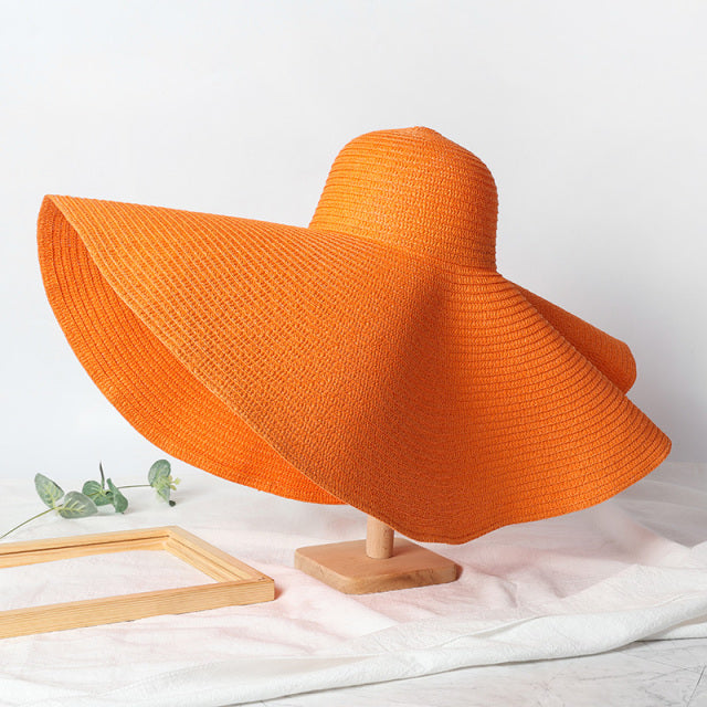 Oversized Straw Floppy Hat