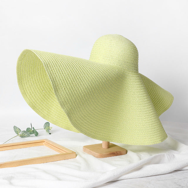 Oversized Straw Floppy Hat